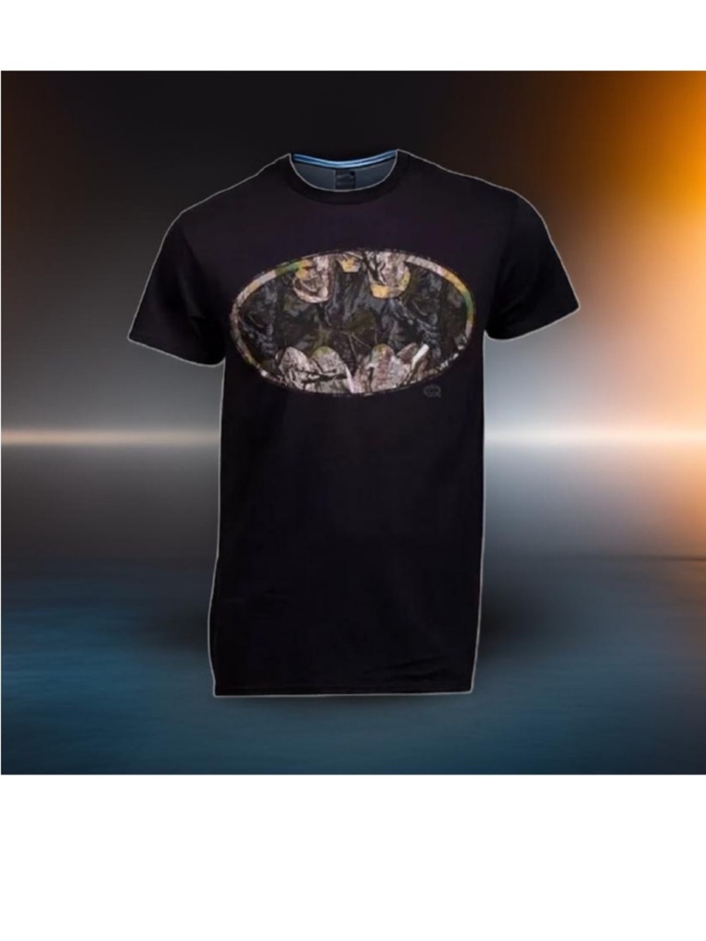 DC Comics Black Batman Logo Short Sleeve Tee
